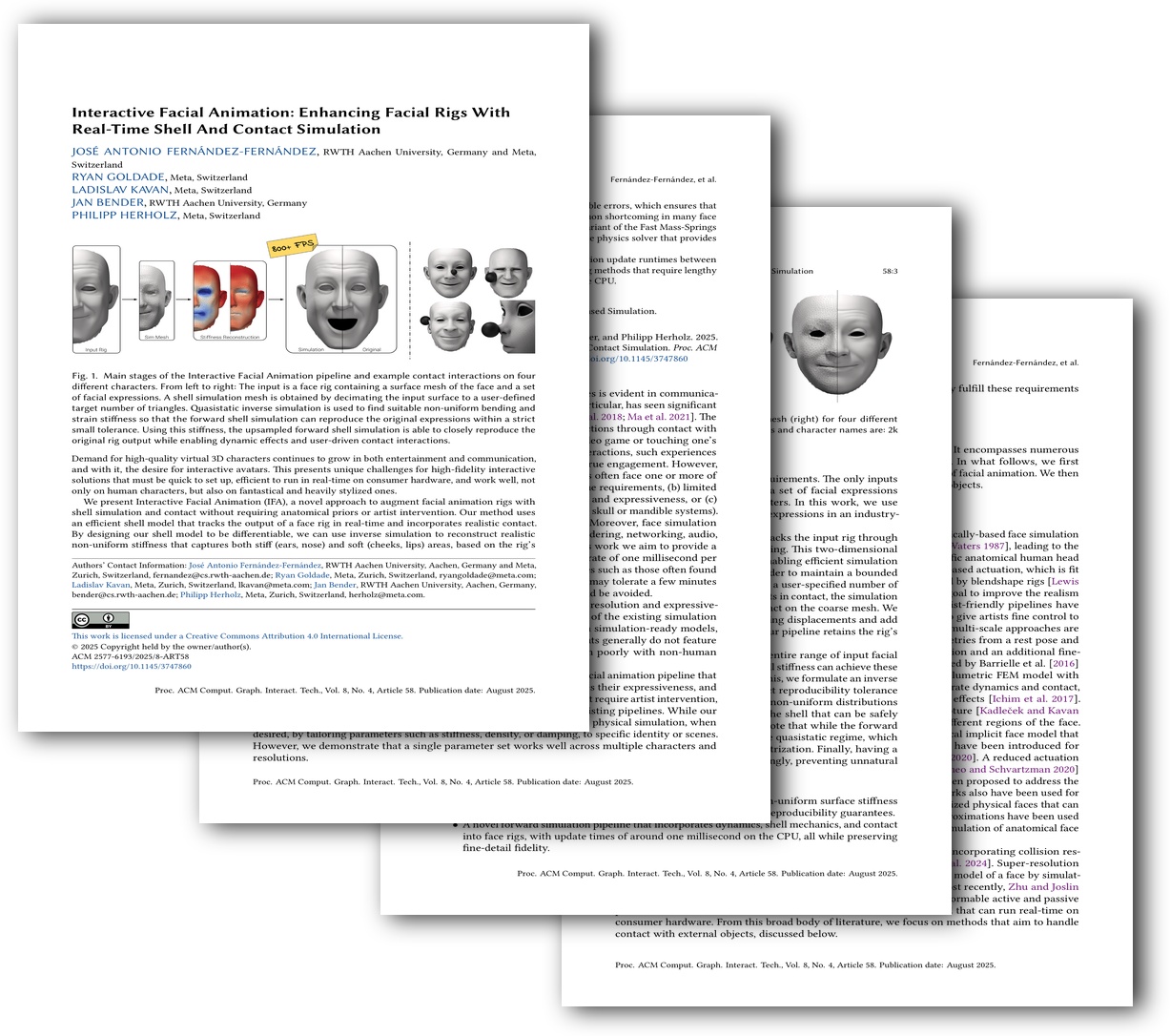 Interactive Facial Animation: Enhancing Facial Rigs
With Real-Time Shell And Contact Simulation