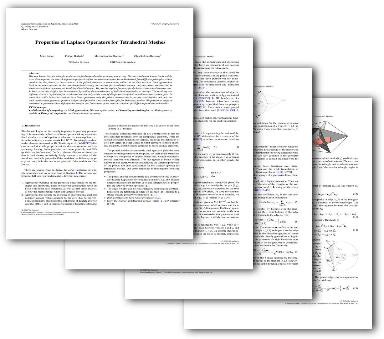 Properties of Laplace Operators for Tetrahedral Meshes