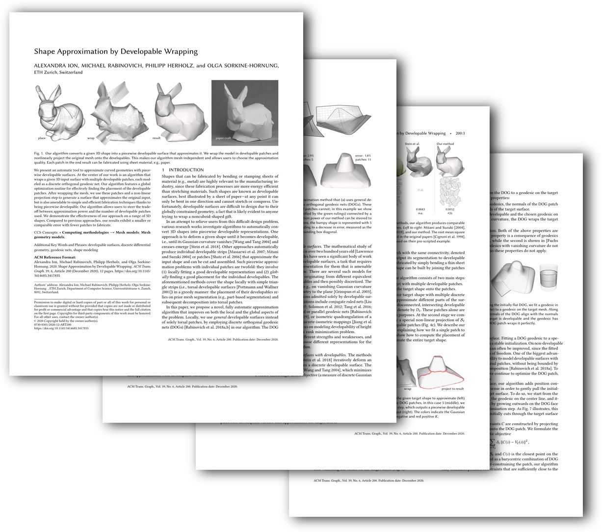Shape Approximation by Developable Wrapping